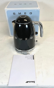 Used -Smeg KLF03BLUS Black 50's Retro Style Electric Kettle- FREE SHIPPING