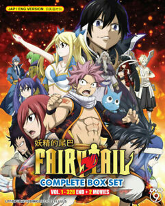 ENGLISH DUBBED FAIRY TAIL Complete Box Set Vol.1-328END+ 2Movies NTSC All Region