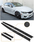 For 14-18 BMW F80 M3 Performance Style CARBON FIBER Side Skirts Panel Extension (For: 2017 BMW M3)