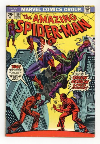 Amazing Spider-Man #136 VG+ 4.5 1974 1st app. Harry Osborn as Green Goblin