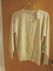 Vintage Lord & Taylor Two Ply Cashmere Ivory/Cream Cardigan - Size M - NWT