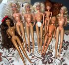 Mattel Mixed Lot of 7 Barbie Fashion Dolls Blonde Loose Dolls Vintage