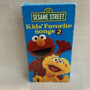 Sesame Street Kids Favorite Songs 2 VHS Movie VCR Tape 2001 Elmo Zoe