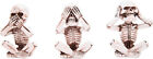 Freestanding Set of 3 Skeleton Hear See Speak No Evil Figurines, Halloween Decor