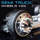 Semi Truck Wheel Set with Low Profile Tires (Street) - 1/24 - 3D Printed - BB