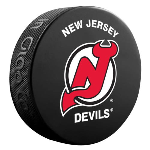 New Jersey Devils Team Logo Official Basic Souvenir NHL Hockey Game Puck