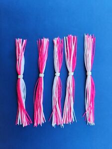 5 silicone Skirt WHITE/PINK #9269BU Lure Spinnerbait Buzz jig Bass Tackle