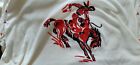 Double D Ranch Type Horse Cowgirl Riata Rodeo Embroidery Top Sz L Pink Cadillac