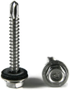 #12 Metal Roof Siding Screw Stainless Steel Roofing Screws w/EPDM Washer QTY1000