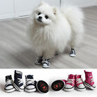4pcs Pet Dog Canvas Boots Puppy Sports Anti-slip Shoes Sneakers For Small Dogs