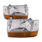 Headlights 6 Piece Set W/Xenons Fits 92-97 Ford F150/F250/Bronco Euro Chrome (For: 1996 Ford F-150)