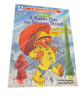 Rainy Day on Sesame Street Big Coloring Book Golden 1987 Ernie Rubber Ducky Vtg