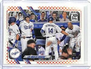2021 Topps Orange Stars #201 Los Angeles Dodgers Baseball Card /99 ID:18167