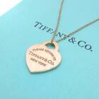 Tiffany  Co. Tiffany Pink Gold Metal Return to Heart Necklace METAL OS8