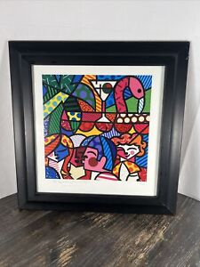 Romero Britto News Cafe Limited Edition Giclee Print 263/750 15