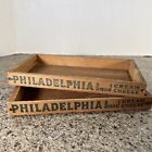 1920s Antique Vtg Philadelphia Brand Cream Cheese Wood Display Tray Box - Lot 2