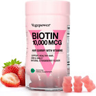 Biotin 10000Mcg Hair Growth Gummies - Vegan Biotin Supplement Supports Healthy H