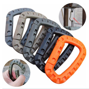 5pcs Mountaineering Buckle Snap Clip Plastic Hook Climbing Carabiner D Shap^W_