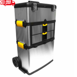 Portable Tool Box - Drawer Organizer with Wheels, Extendable Handle - Rolling