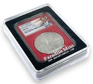 2023 1oz Silver Eagle NGC MS70 Early Releases Red Core DeSantis Label w/Case