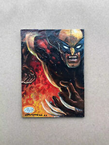 2021 2023 UD Marvel Premier sketch card Wolverine by Fabian Quintero