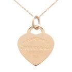 Auth Tiffany&Co. Return to Tiffany Heart Tag Necklace K18PG Rose Gold Used F/S