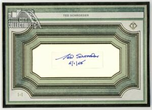 Ted Schroeder 2020 Topps Transcendent Tennis Oversized Cut Signature Auto 1/1