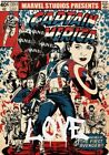 DEATH NYC Ltd Ed signed Street art print 45x32cm Captain America Comic Cover