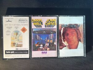New ListingCassette Lot of 3 HALL & OATES/ROD STEWART/BARRY MANILOW Tested WORKING