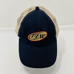 Flw Fishing Hat Cap Outdoor Baseball Adjustable Embroidery Logo Hook Mesh Black