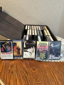 Lot Of 30 Mixed Music Cassette Tapes With Case Judds Clint Black CCR
