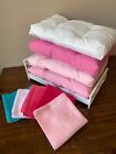 Barbie Doll Bed Mattress pillows and fleece blanket Fashion Doll 1:6 size