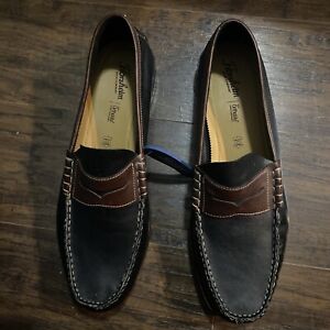 Florsheim Mens Size 14 D Leather Slip On Loafer Black Brown Shoes