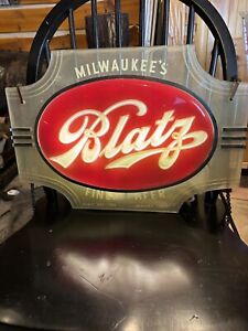 Vintage 1940s 50s Blatz Beer Light Up Sign