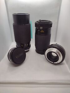 Camera lens lot of 4 Hanimex, 2 Vivitar, Sears Vintage Zoom As Is Lot Untested