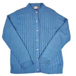 Vintage Vangaurd Blue Knit Cardigan Sweater - M