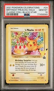 PSA 10 Birthday Pikachu Promo Holo Pokemon Celebrations Classic Collection #24