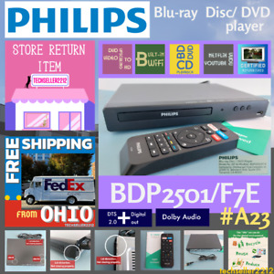 Philips Blu-Ray DVD Player (BDP2501/F7 E)  Wi-Fi/DVD video upscaling with Remote