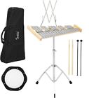 32 Notes Percussion Glockenspiel Bell Kit Xylophone Instrument Set with 8