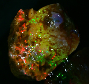 Multi Fire Opal Rough 77.15 Carat Natural Ethiopian Opal Raw Welo Opal Gemstone
