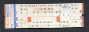 1980 Elton John Judie Tzuke Unused Concert Ticket Los Angeles Forum 21 at 33
