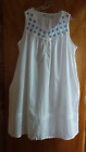 Vtg. Ella Simone Prairie Country Style Nightgown White Cotton Size 3X