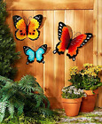 Wall Art Indoor / Outdoor Metal Wall Decor Butterfly, Set of 3