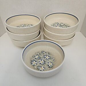 Lenox DEWDROPS Temper-ware White Flowers Blue Band 6” Cereal Soup Bowl Buy 1+