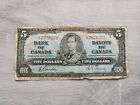 1937 Bank of Canada $5 Dollar Note Coyne/Towers J/C 2976272 Canadian Currency $5