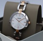 NEW AUTHENTIC FOSSIL KERRIGAN CRYSTALS ROSE GOLD SILVER WOMEN'S BQ3341 WATCH