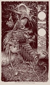 Neurosis Converge 2018 Tour Poster Aaron Horkey (Birds In A Row Edition)