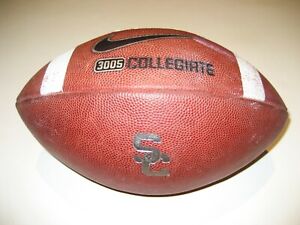 11/29/2008 USC Southern Cal TROJANS vs NOTRE DAME GAME USED Nike 3005 Football