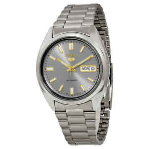 Seiko 5 Automatic Grey Dial Stainless Steel Men's Watch SNXS75