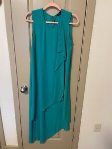 BCBG MaxAzria Long emerald green High-Low Hem Dress Size Medium